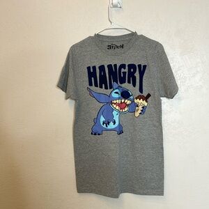 Disney Stitch Hangry T Shirt Unisex Size Small Bust 18” Length 28”